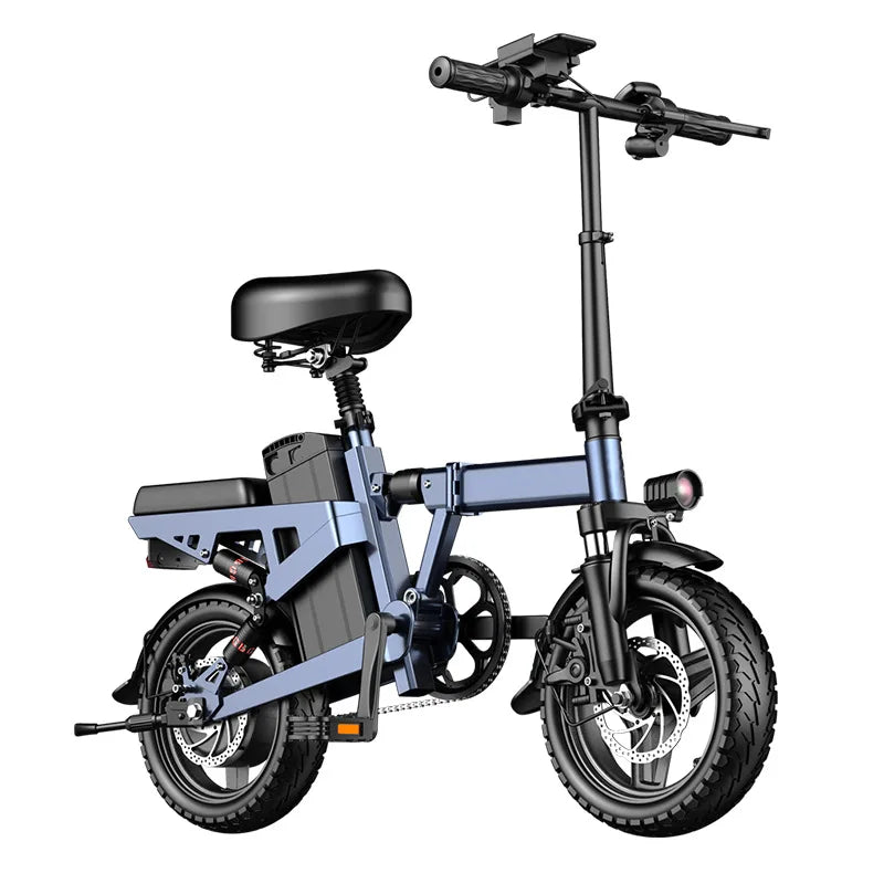 Folding Electric Bicycle Ultra-Light Aluminum Alloy Multi-Shock Absorption Vacuum Explosion-Proof Tire Driving Adult