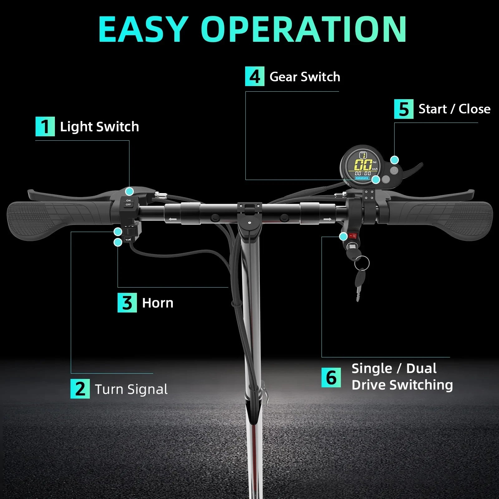 X500 Foldable Electric Scooter for Adults, 2000W Dual Motor, 40 MPH Speed, 40 Miles Long Range, Adult Commuter E Scooter