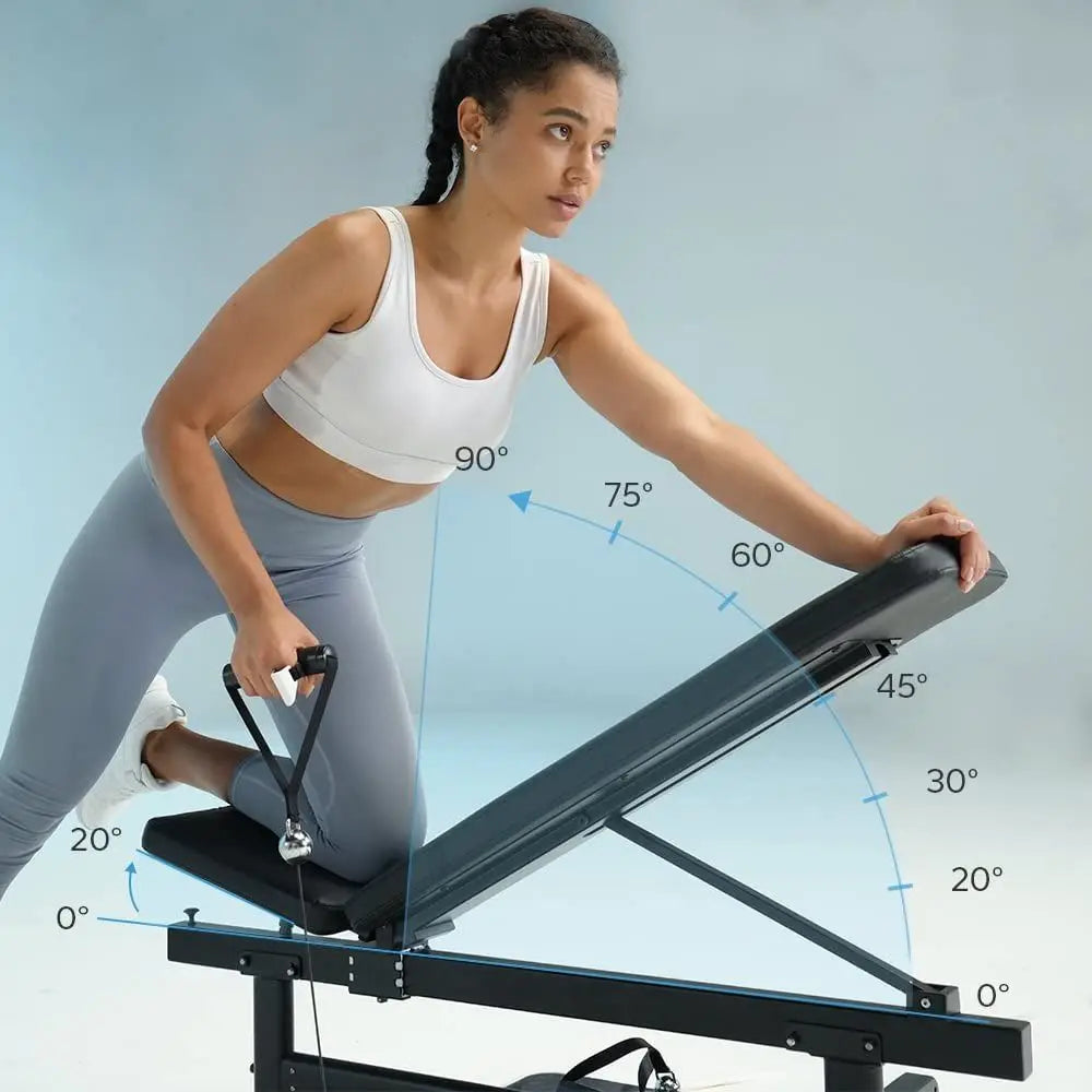 Adjustable Weight Bench, Foldable Workout Bench for Home Gym Use, Weight Bench with 881 LBS Weight CapacityBlack