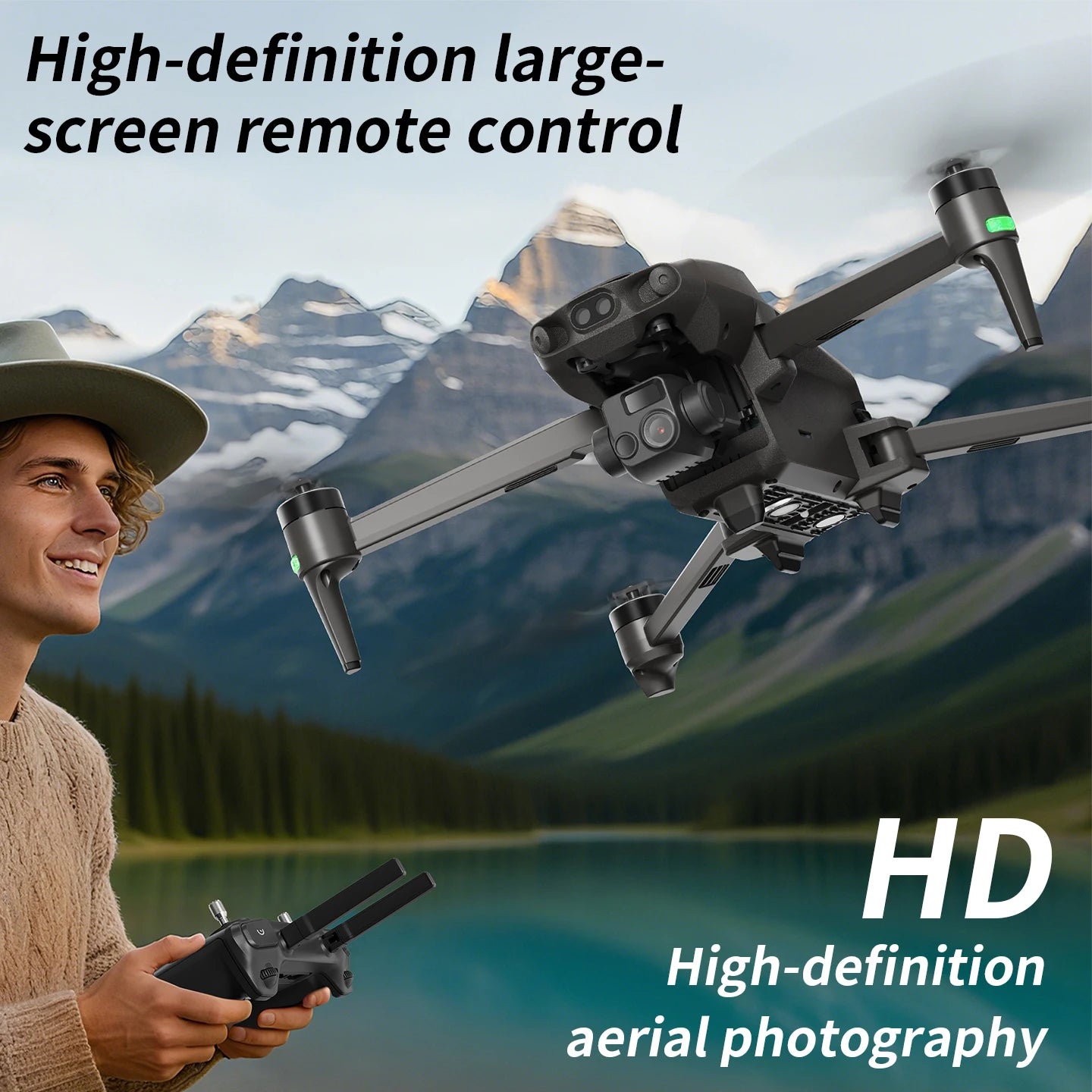 S800 4K GPS Drone 7.2" HD Screen Controller 50 Min Flight Time 6KM Long Range 3-Axis Gimbal Follow Me Perfect Travel Vlogging