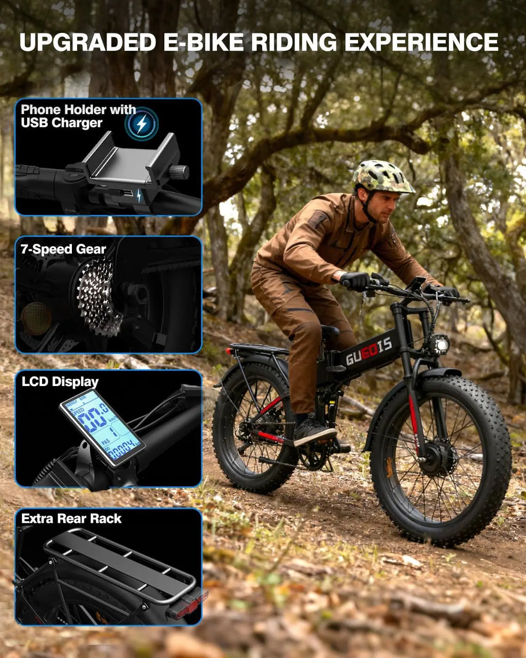 26x4.0" Fat Tire Folding Electric Bike for Adults, 3000W Peak Dual Motor Ebike for Men Women, 48V 23Ah Removable Battery (UV UL2849 && GCC Certified) ,Up to 31MPH & 60 Miles (PAS Mode), 7 Speed Gear, All Terrain Fast E Bike f