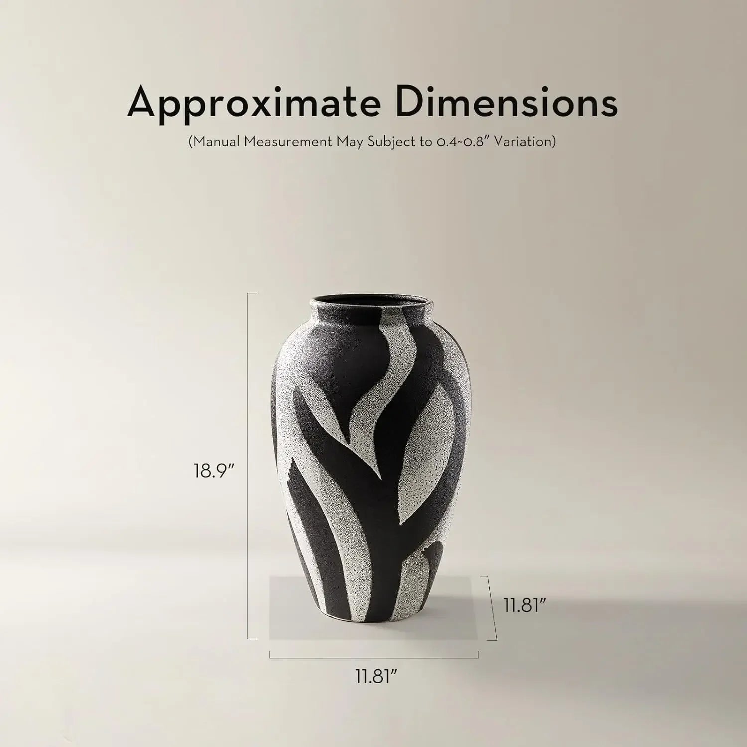 Zebra Striped Ceramic Vase Black White Animal Print Vase Decor For Entryway Living Room