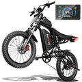 Upgraded+ 2500W Electric Bike for Adults & Teens, NFC & Password Unlock, 40Mph Fast E Bike with 52V 25Ah Battery, 90 Miles PAS Mode, Full Suspension, Dual Hydraulic Brake, Turn Signal Light, 23x3.0" Fat Tire All Terrain Dirt