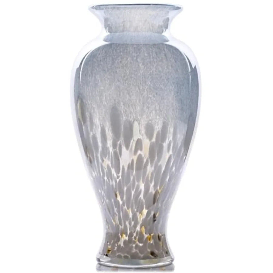 11.8" Tall and Glass Vase Beautiful Hand Blown Glass Vase Modern Art Home Decor, Wide Mouth Colorful Vases for Mantle Dining Ta