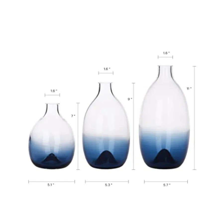 Glass Vase Modern Glass Flower vases Decorative Large Home Decor Living Room Dinning Table, Wedding Party Event Tall Tabletop S