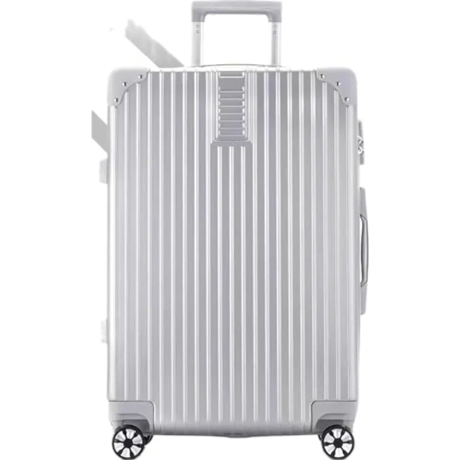 20" Airline Approved Carry On Luggage - Aluminum Frame Zipperless PC Suitcase, TSA and Silent Spinner Wheels, Travel Essentials