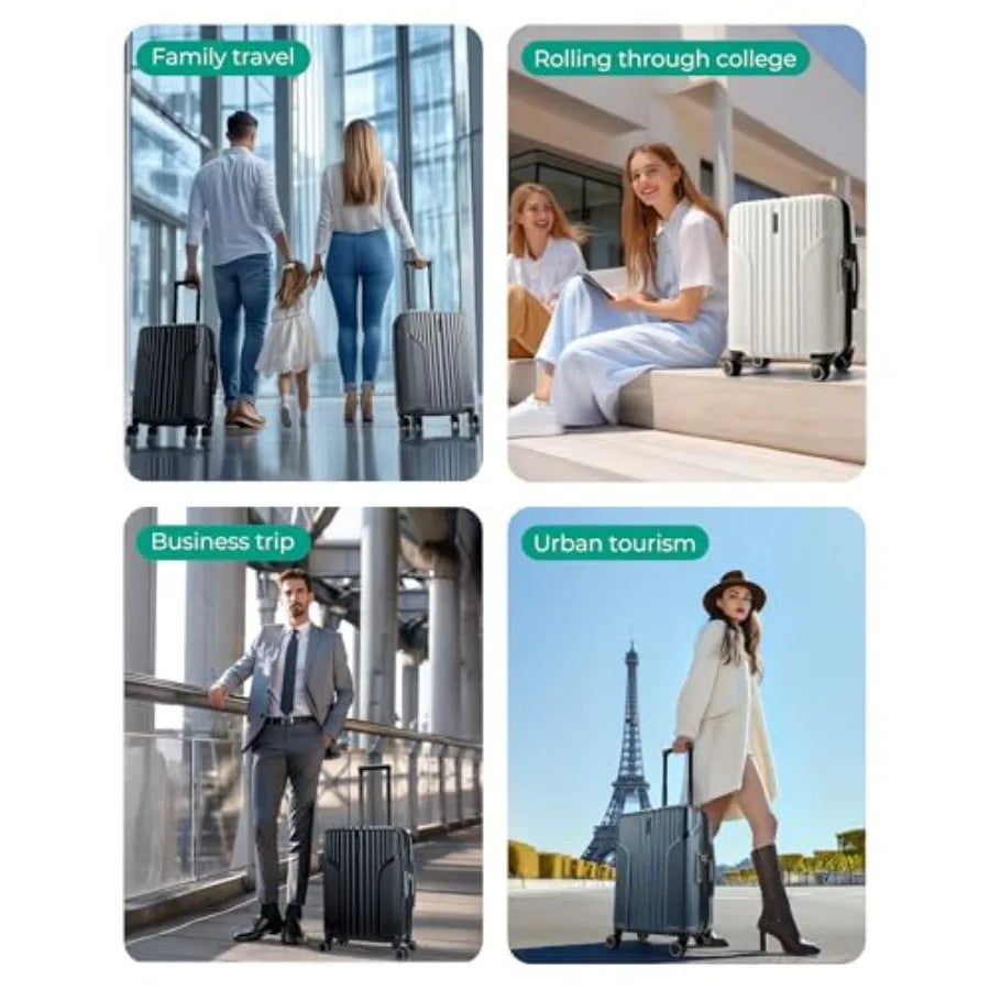 Expandable Carry On Luggage 22x14x9 Airline Approved, Carry-On Suitcase with Spinner Wheels, Hardside Polycarbonate Rolling Tra
