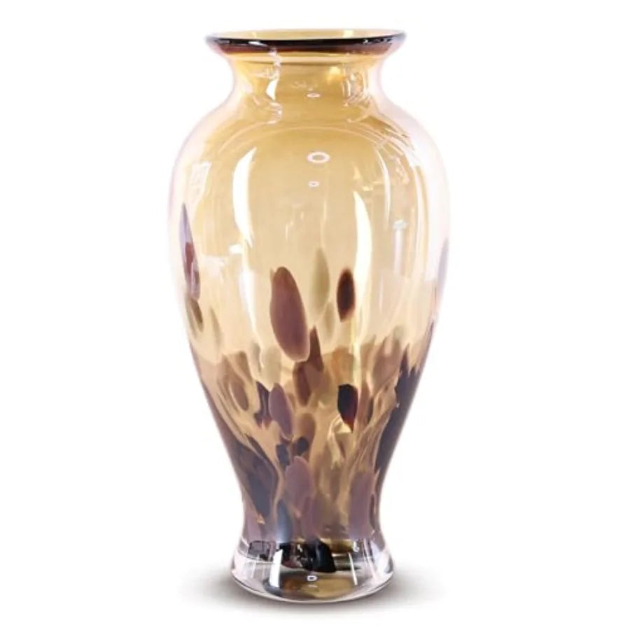 11.8" Tall and Glass Vase Beautiful Hand Blown Glass Vase Modern Art Home Decor, Wide Mouth Colorful Vases for Mantle Dining Ta
