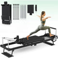 Pilates Machine 91.3" Large Foldable  with Longer Slide Rails Jump Board 2 Resistance Combinations 6.2' Height Friendly
