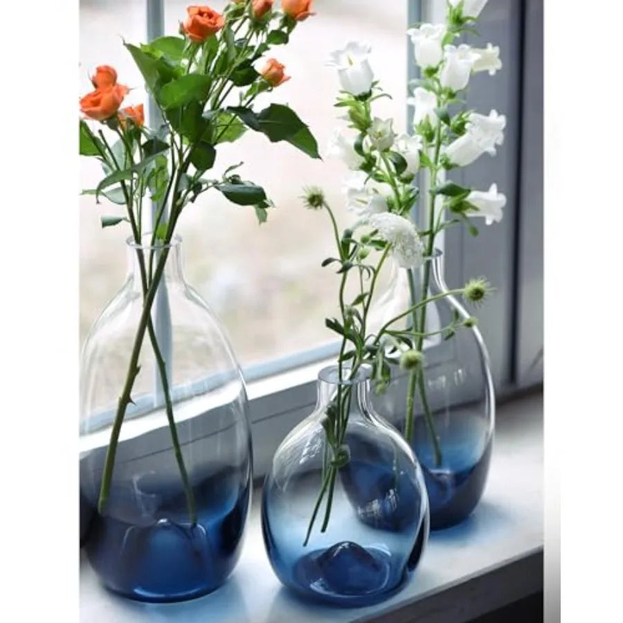 Glass Vase Modern Glass Flower vases Decorative Large Home Decor Living Room Dinning Table, Wedding Party Event Tall Tabletop S