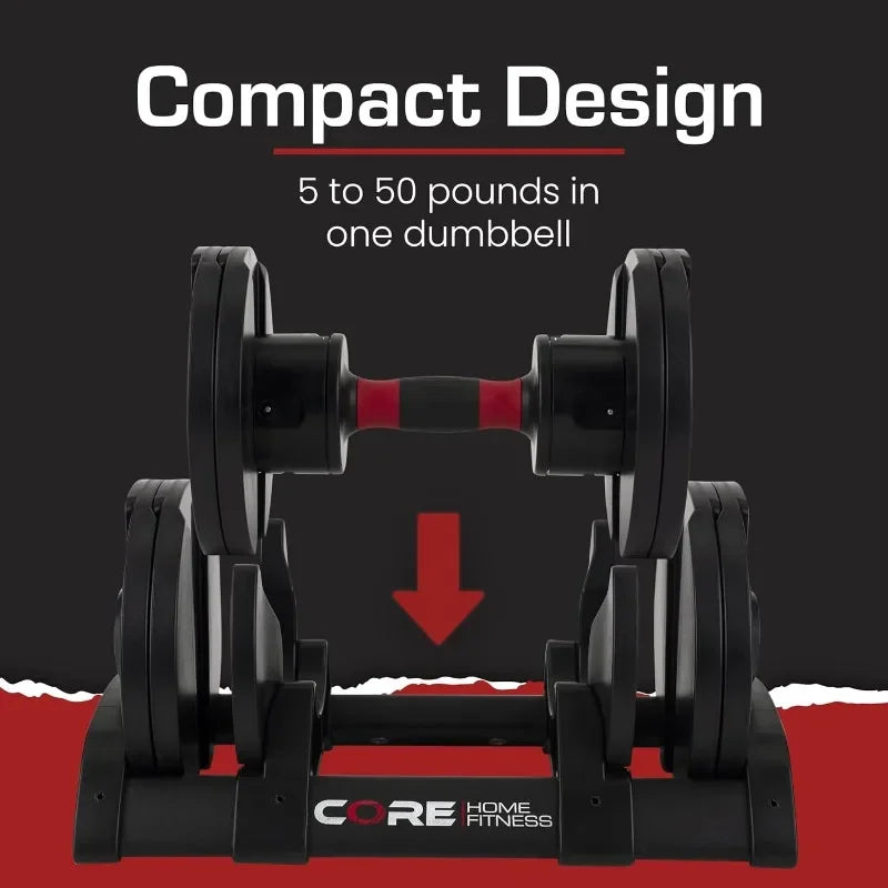 Core Fitness® Adjustable Dumbbell Weight Set by Affordable Dumbbells