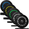 Strength Training & Weightlifting, Cast Iron Bumper Plates, Green, Multiple Options including Sets with Barbell