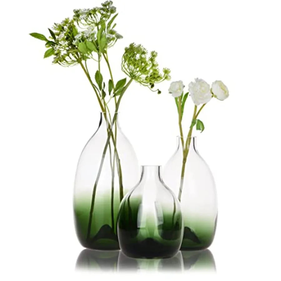 Glass Vase Modern Glass Flower vases Decorative Large Home Decor Living Room Dinning Table, Wedding Party Event Tall Tabletop S