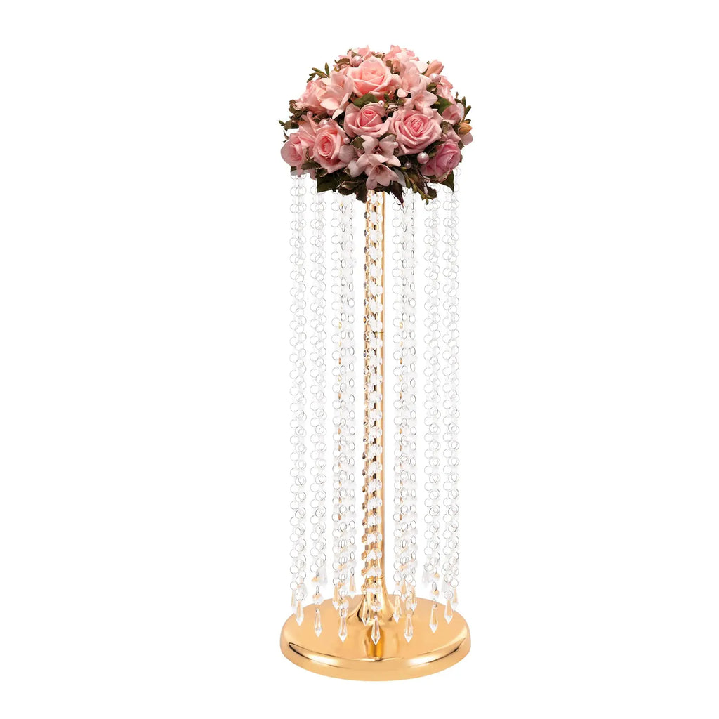 Tall Wedding Centerpieces Flower Vases, Metal Flowers Stand, Acrylic Crystal Stand, Column Vases Centerpieces for t