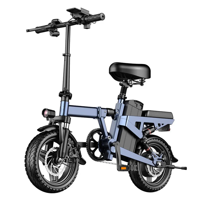 Folding Electric Bicycle Ultra-Light Aluminum Alloy Multi-Shock Absorption Vacuum Explosion-Proof Tire Driving Adult
