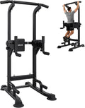 Home Gym Pull Up Bar - Metal, 330 LBS Capacity, 12-Level Adjustable Height, H-Shaped Base, 4-Level Adjustable Back Pad
