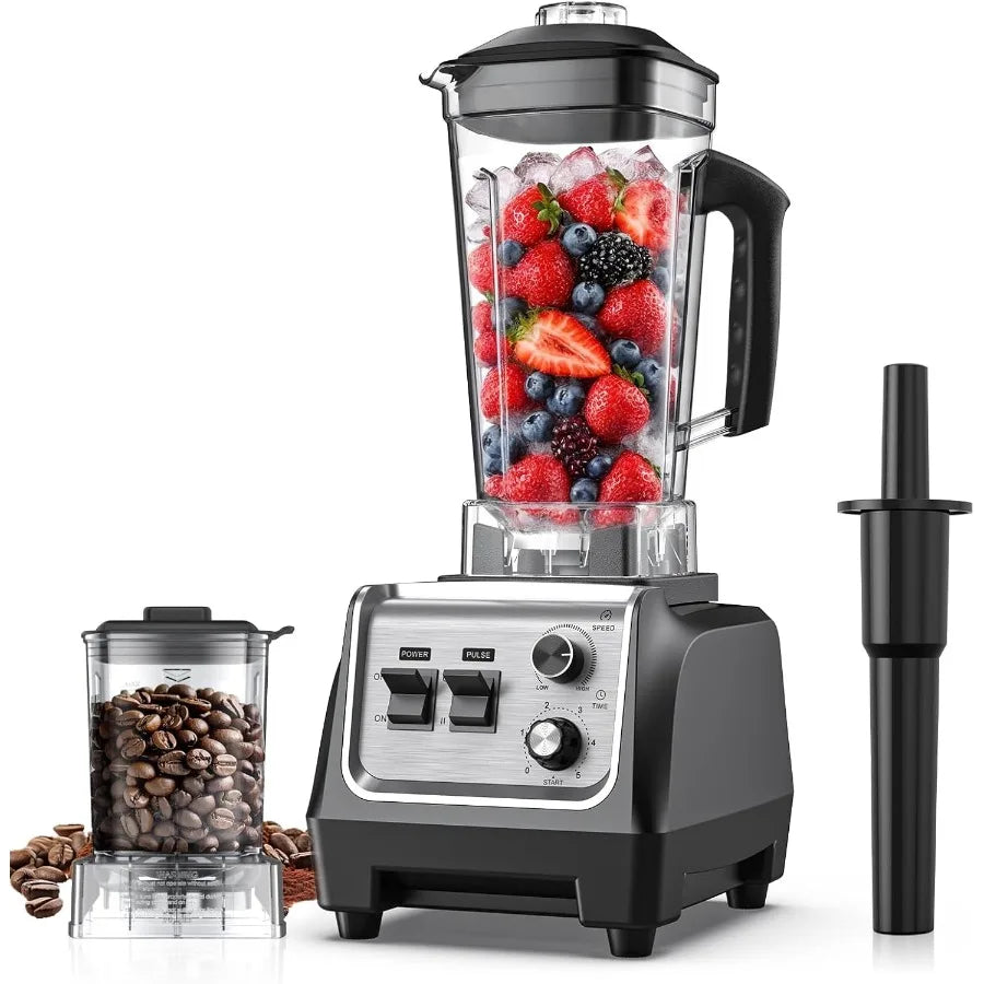 1800W High-Speed Blender for Smoothies with 70oz Pitcher 20oz Grinder 28000 RPM Ice Crushing Kitchen Blender in Stainless Steel