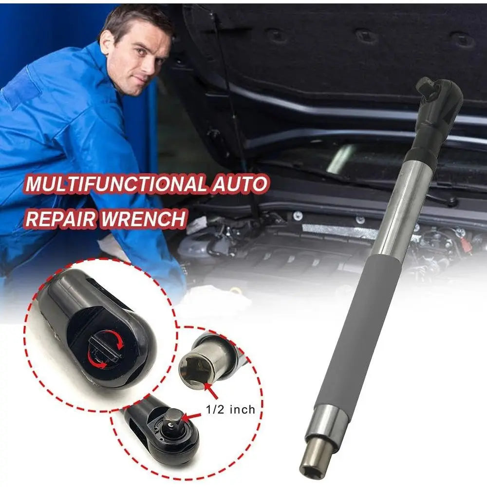 Impact-Resistant Extension Wrench Set with 4 Sockets and 1/2 Drill Adapters for Enhanced Torque